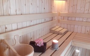 Sauna, hot tub, deep-tissue massages, prenatal massages, sports massages