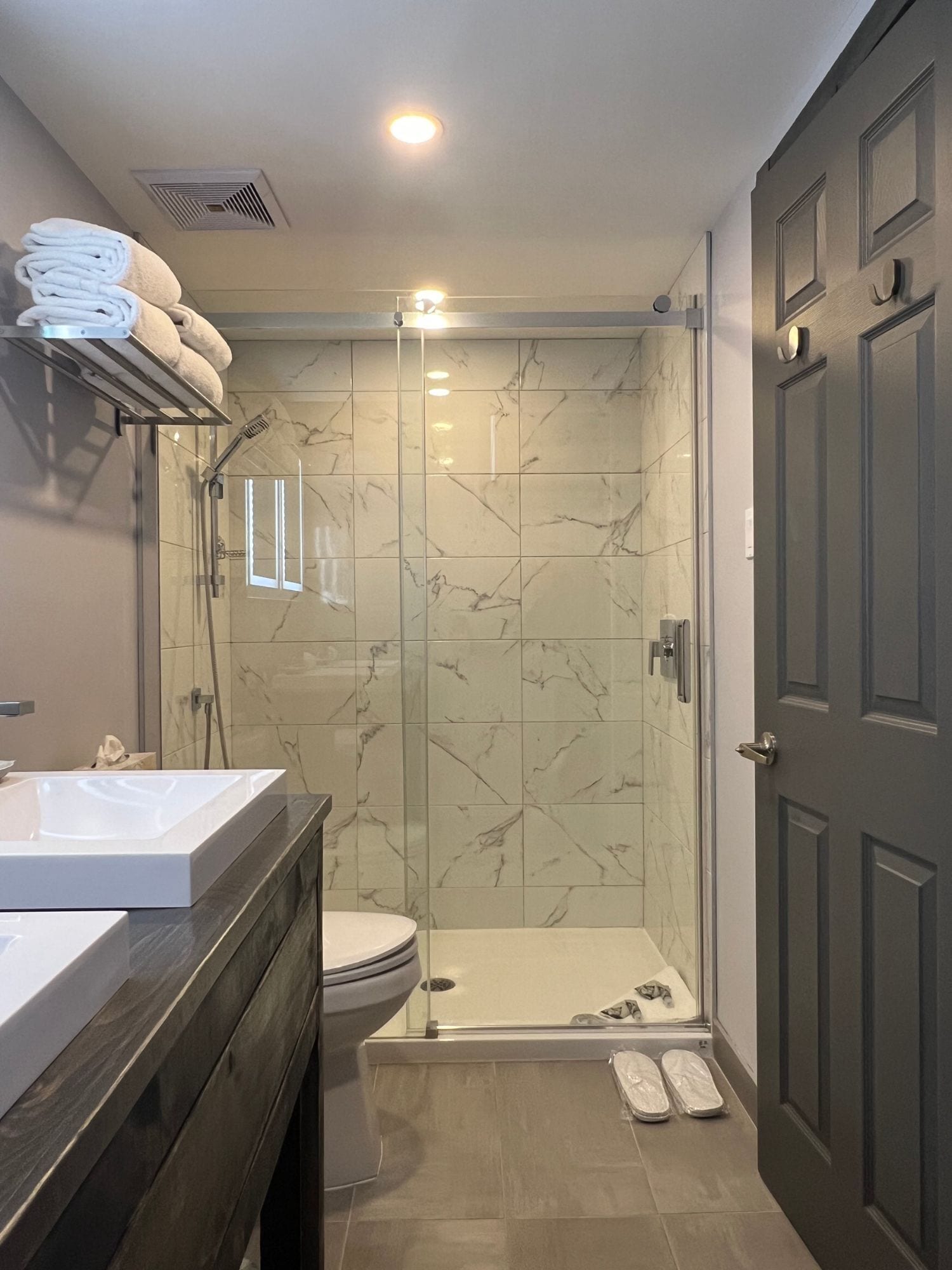 Deluxe Suite, 1 King Bed with Sofa bed | Bathroom shower