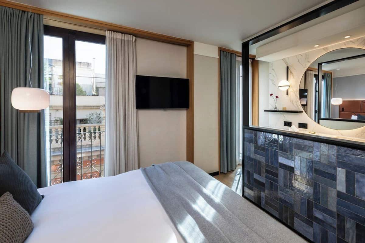 Quarto premium, 1 cama King, sacada | Roupas de cama de algodão egípcio, roupas de cama premium