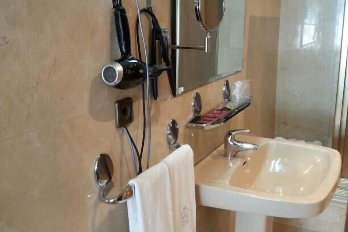 free toiletries, hair dryer, bathrobes, slippers