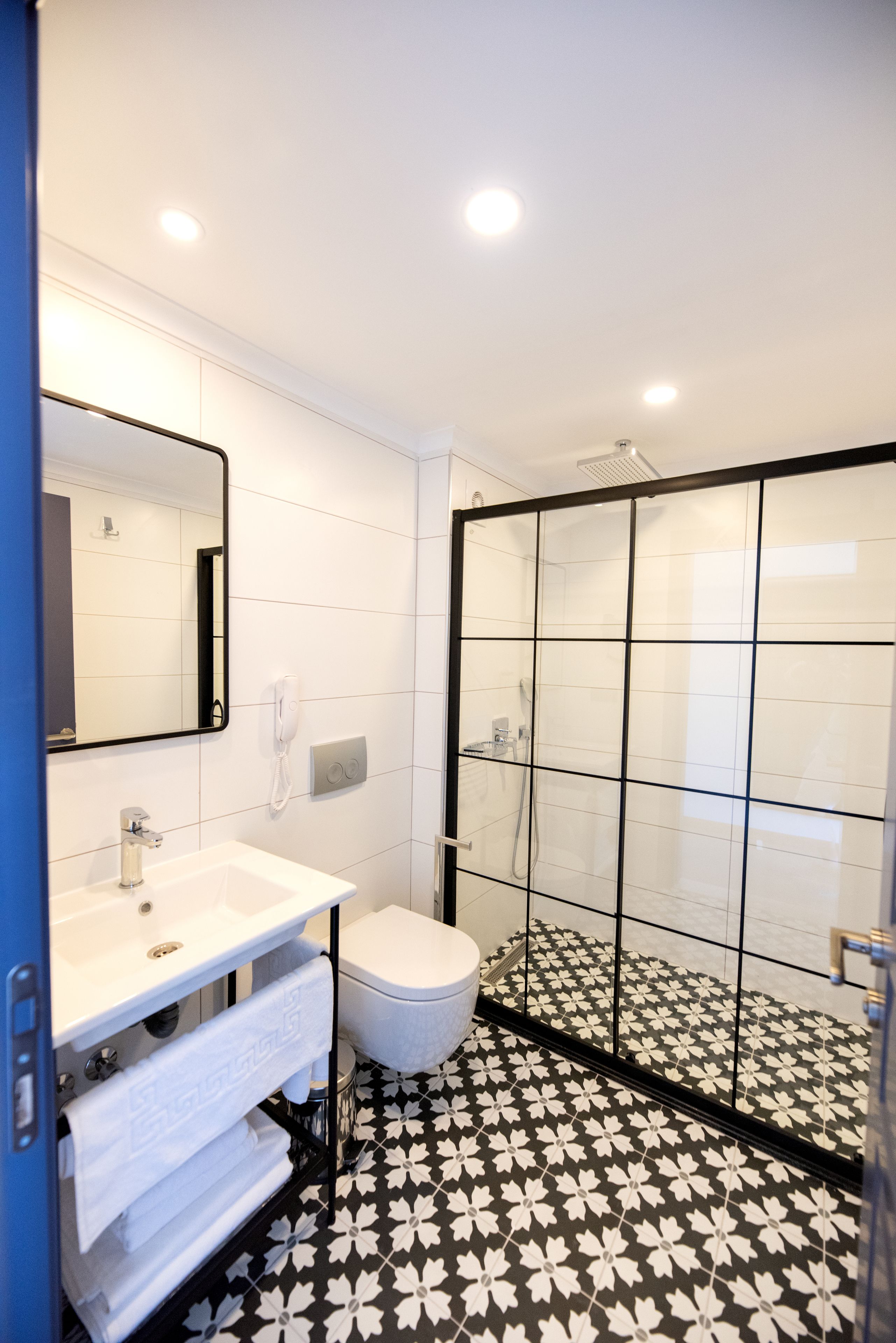 hair dryer, slippers, towels, soap