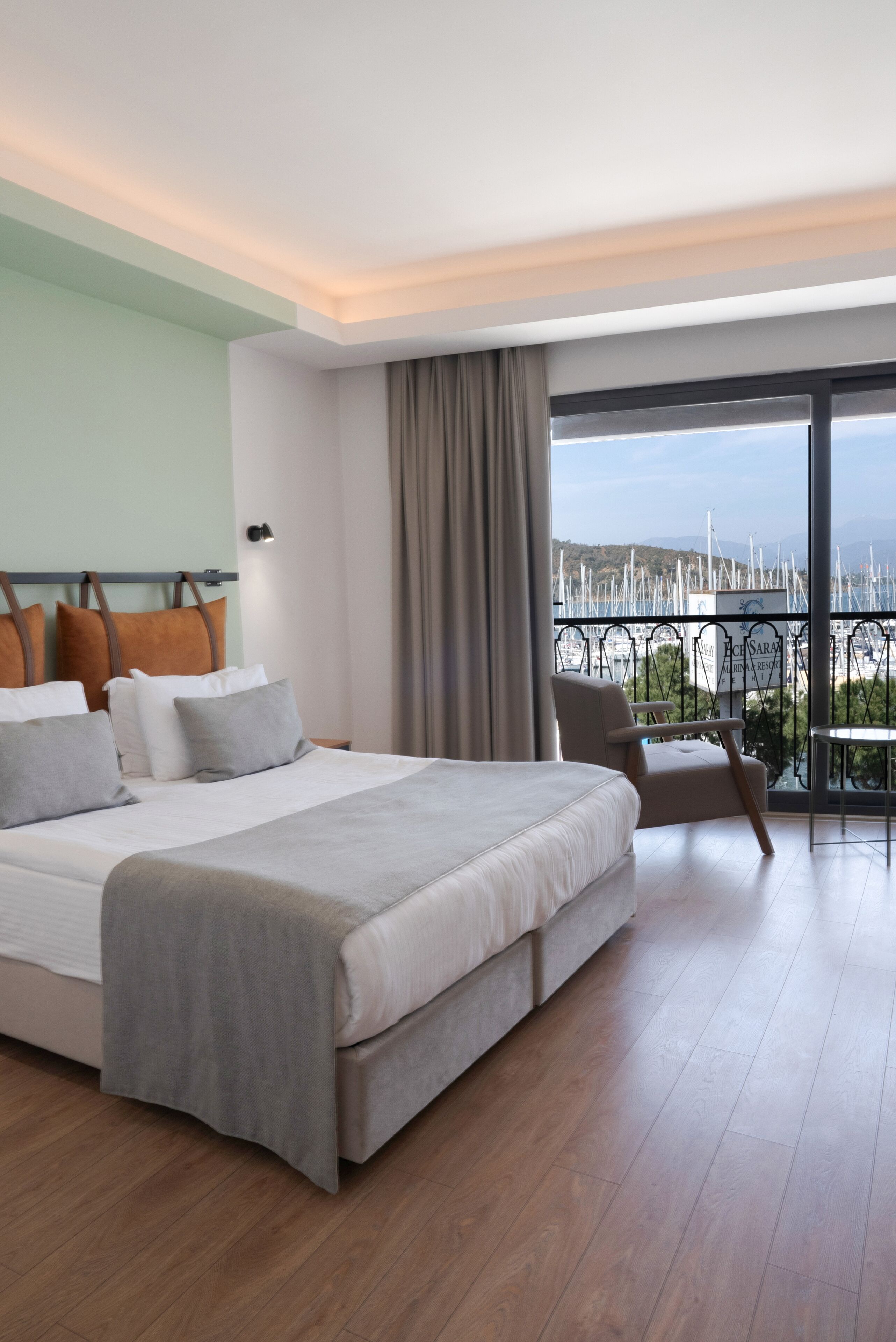 panoramic double room, sea view | 1 bedroom, premium bedding, minibar, in-room safe