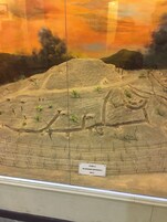 A model landscape with a sign indicating 'The Entrenched Fortification A1'.