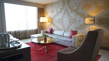 42-inch flat-screen TV with satellite channels, TV