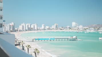 Sun-loungers, beach towels