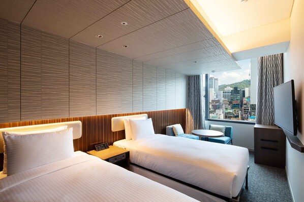 Deluxe Twin Room - 3 Person (Credit Cards Only) | In-room safe, soundproofing, free WiFi, bed sheets