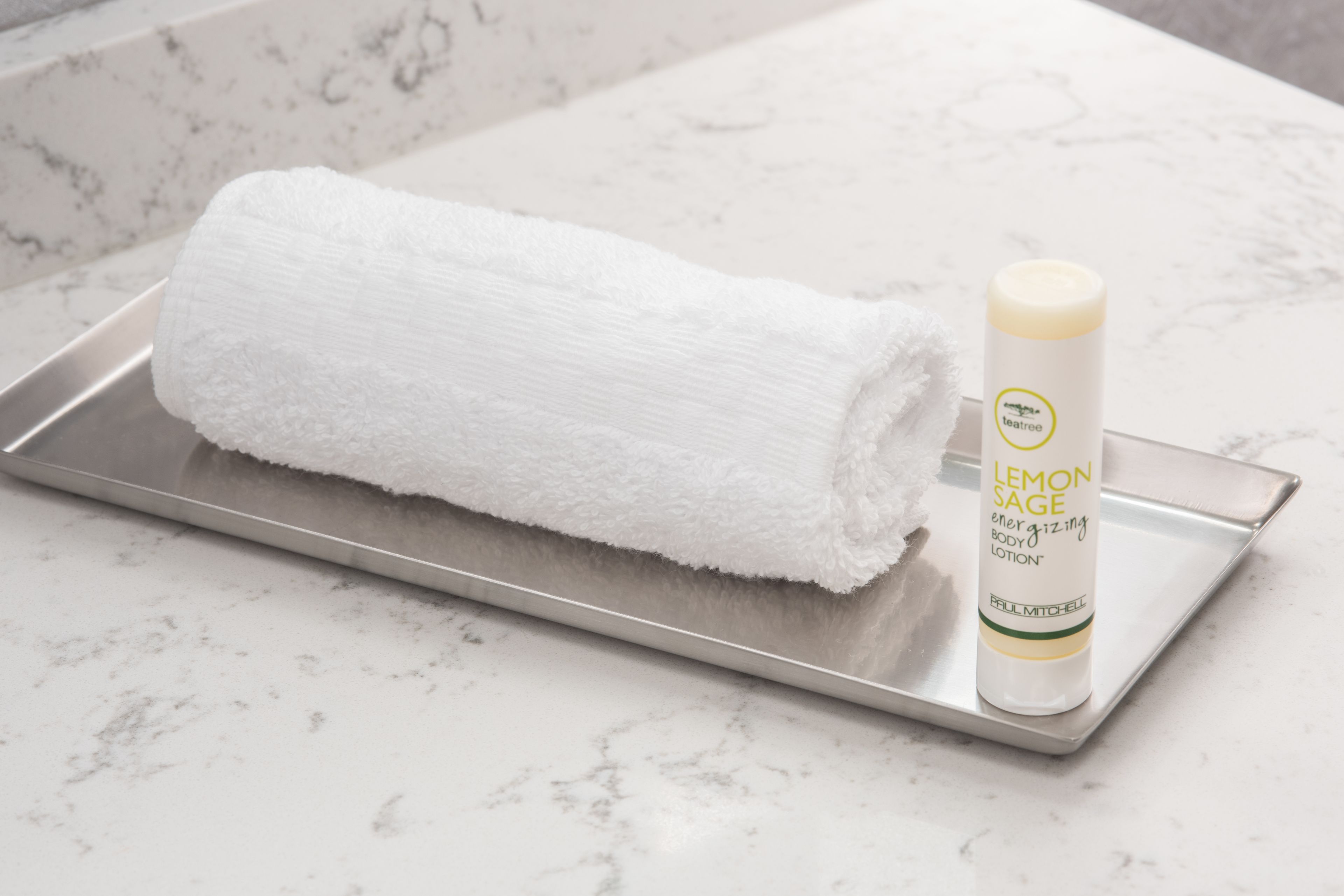 free toiletries, hair dryer, towels