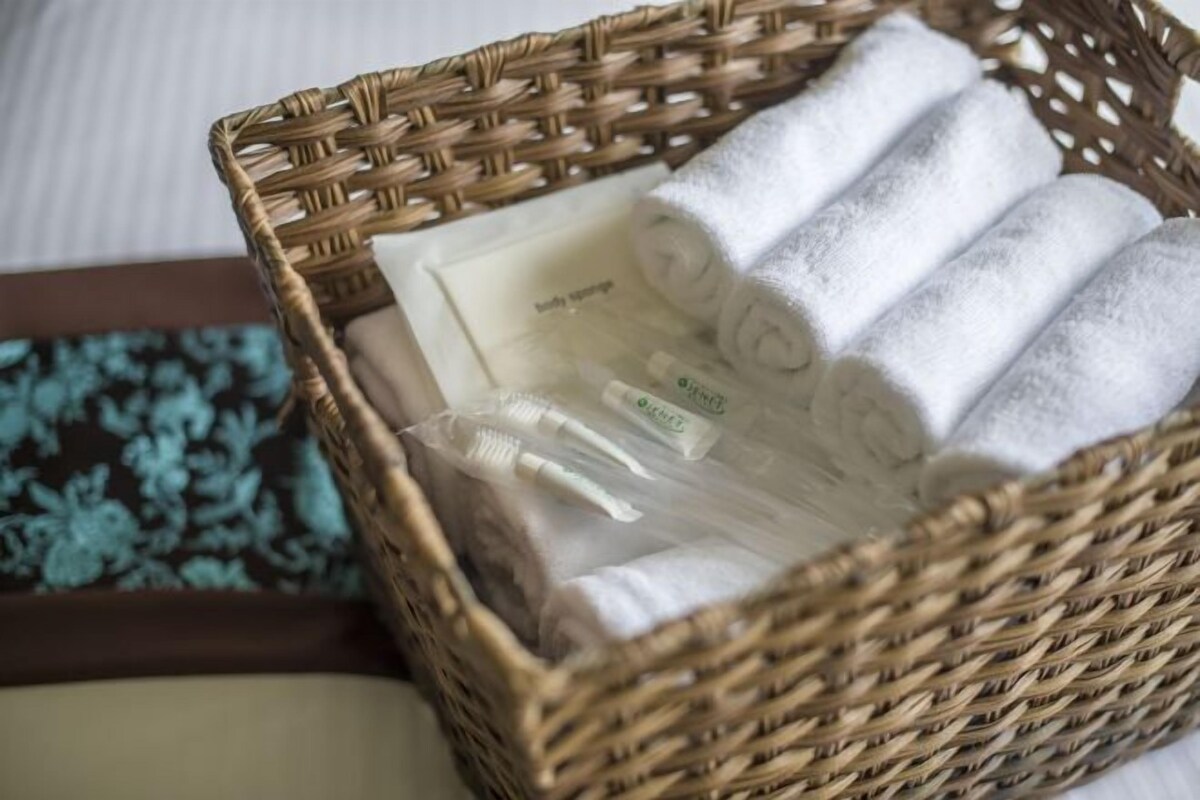 Articles de toilette gratuits, sèche-cheveux, chaussons