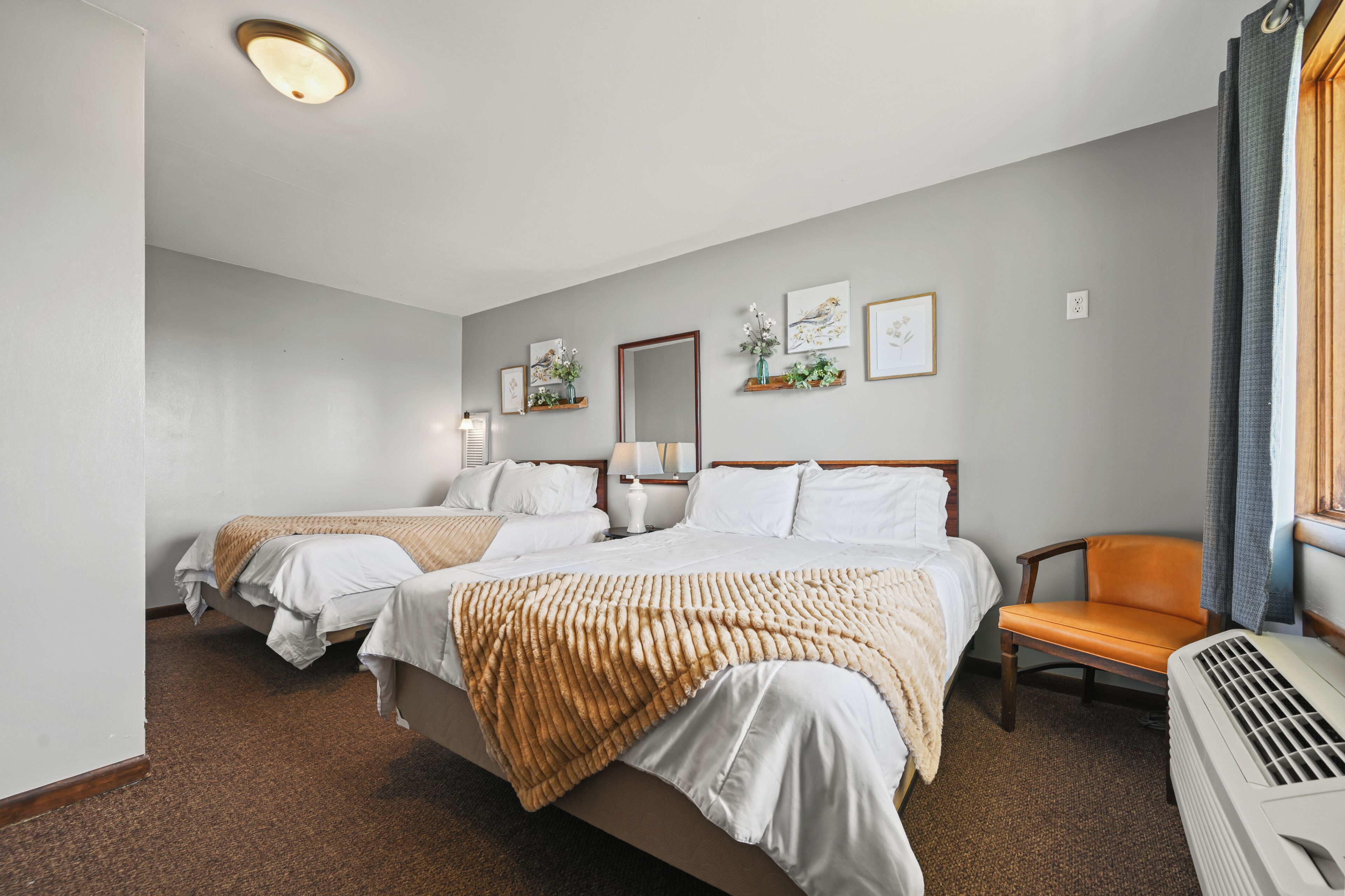 2 Queen Beds, River View, Upper Level | Premium bedding, individually decorated, individually furnished