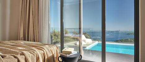 Vila | 1 kamar tidur, brankas, meja kerja, dan tirai kedap cahaya