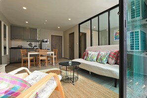 Deluxe Apartment, 2 Bedrooms, Non Smoking, 2 Bathrooms | Living area - Title Residencies by Phuket Apartments (Sa Khu)