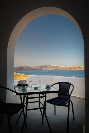 Suite, Hot Tub, Sea View | Balcony - Pancratium villas & suites (Santorini)