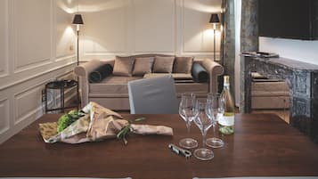 公寓, 1 間臥室 (Residenza Ducato 12) | 客廳 | 平面電視