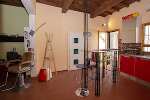 City Apartment, 1 Bedroom, Terrace, City View | Living area | TV - Porcellana Art (Florence)