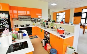 Fridge, electric kettle