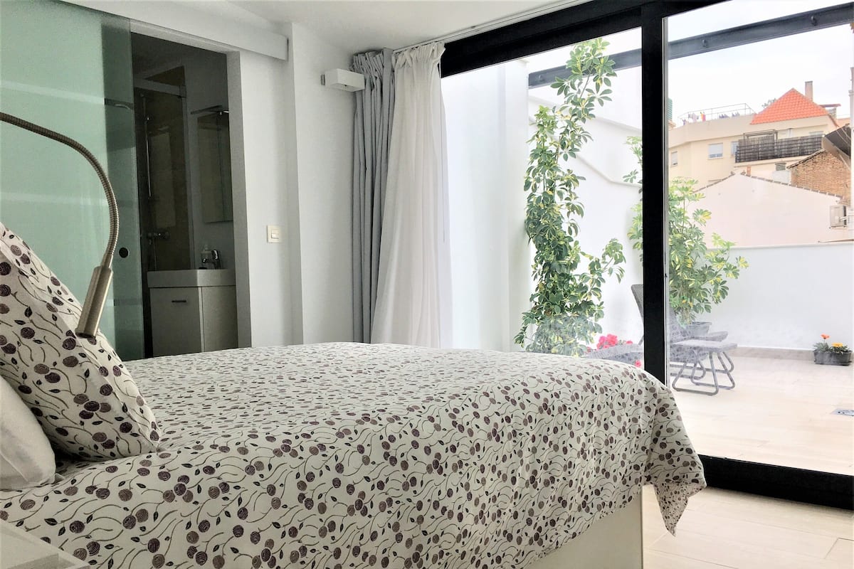 Appartement Penthouse Confort, salle de bain attenante, vue sur la ville (Picacho 2) | 1 chambre, couette en duvet, rideaux dâobscurcissement