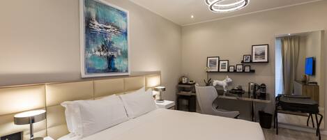 Junior Suite, 1 Queen Bed, City View | In-room safe, individually decorated, individually furnished, desk