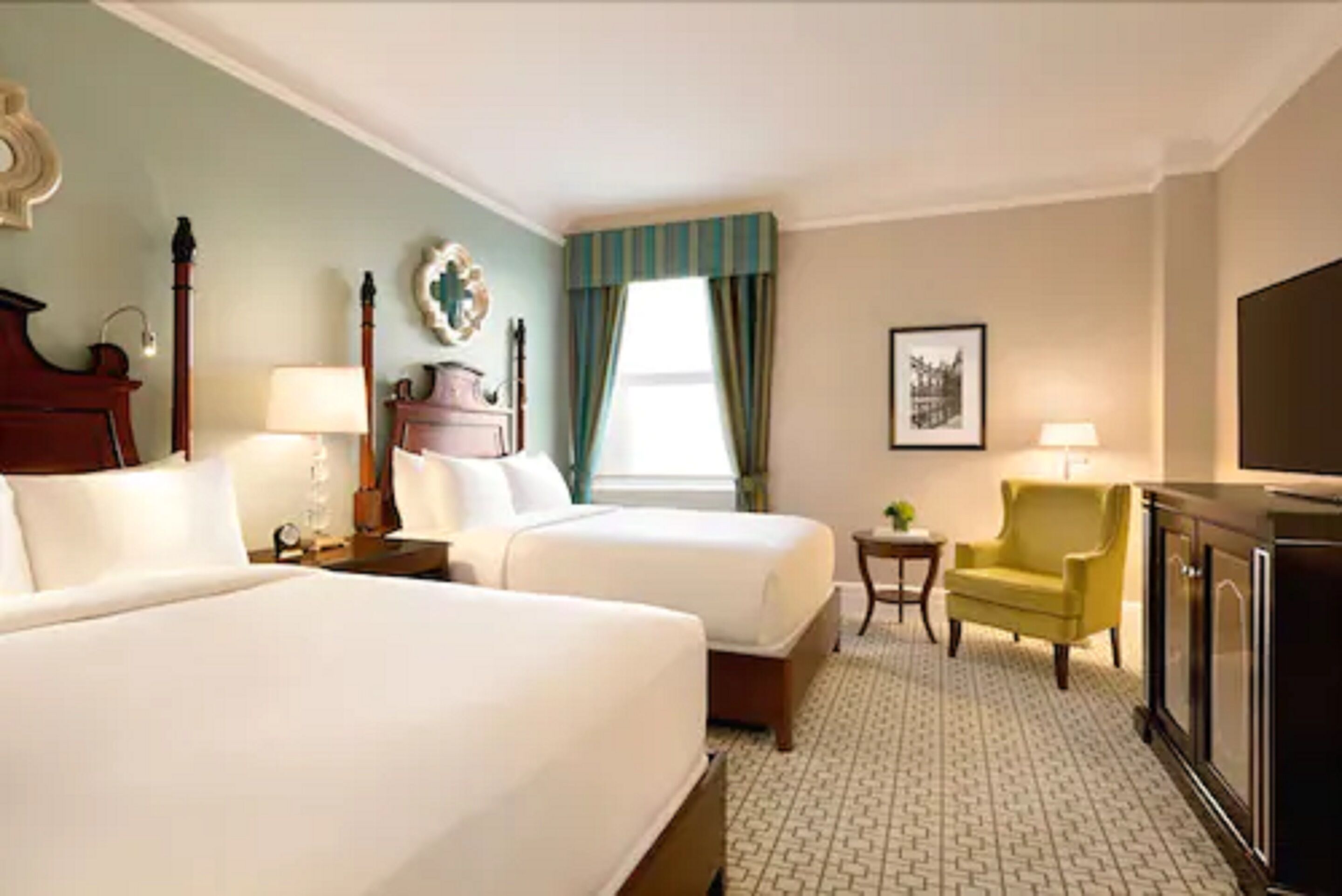 fairmont gold, room, 2 double beds, non smoking | premium bedding, pillow-top beds, minibar, in-room safe