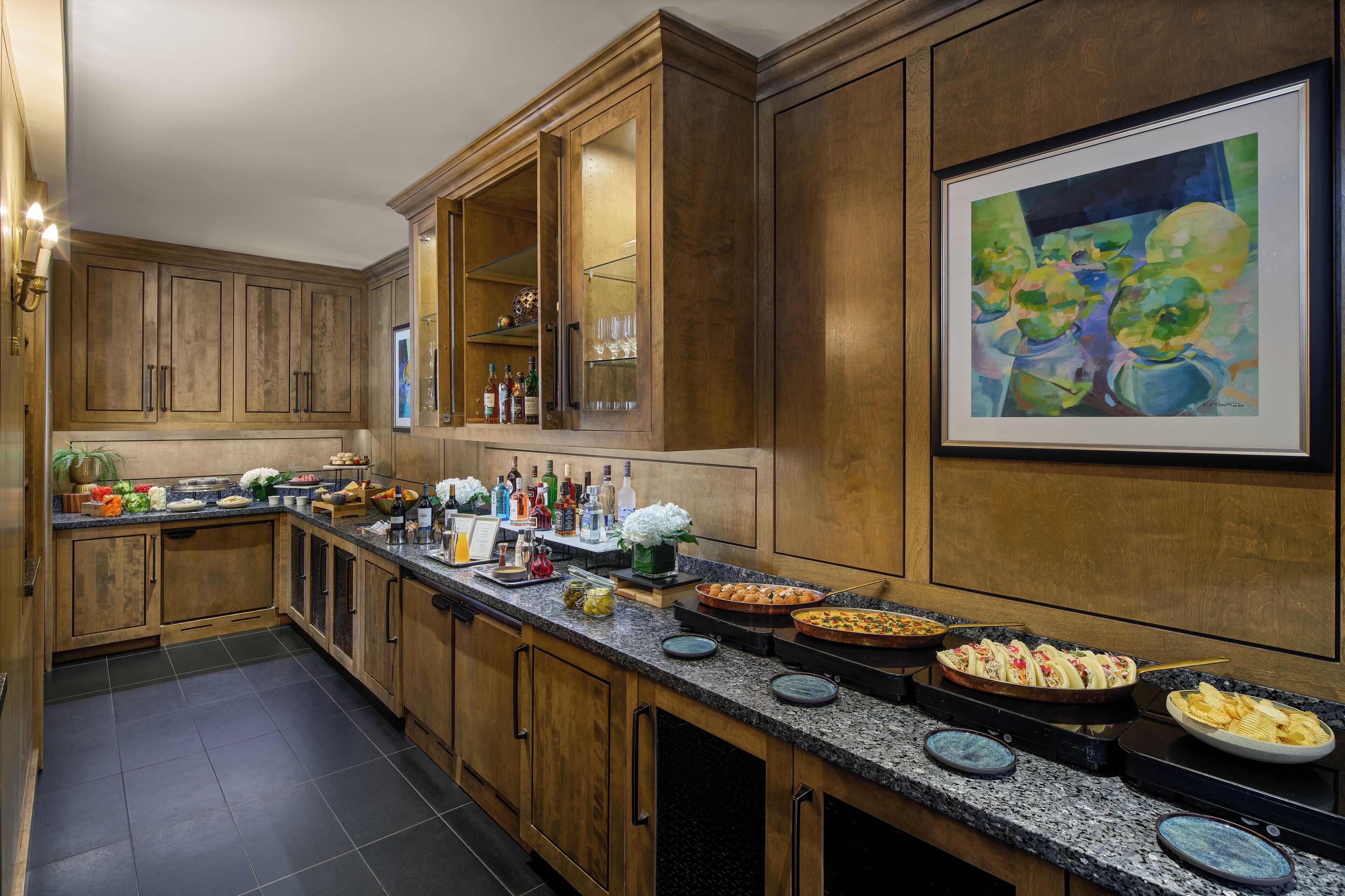 breakfast, lunch and dinner served