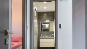 Apartment, 2 Bedrooms, Sea View (Asteria) | Bathroom | Shower, rainfall showerhead, free toiletries, hair dryer - Asteria (Rhodes)