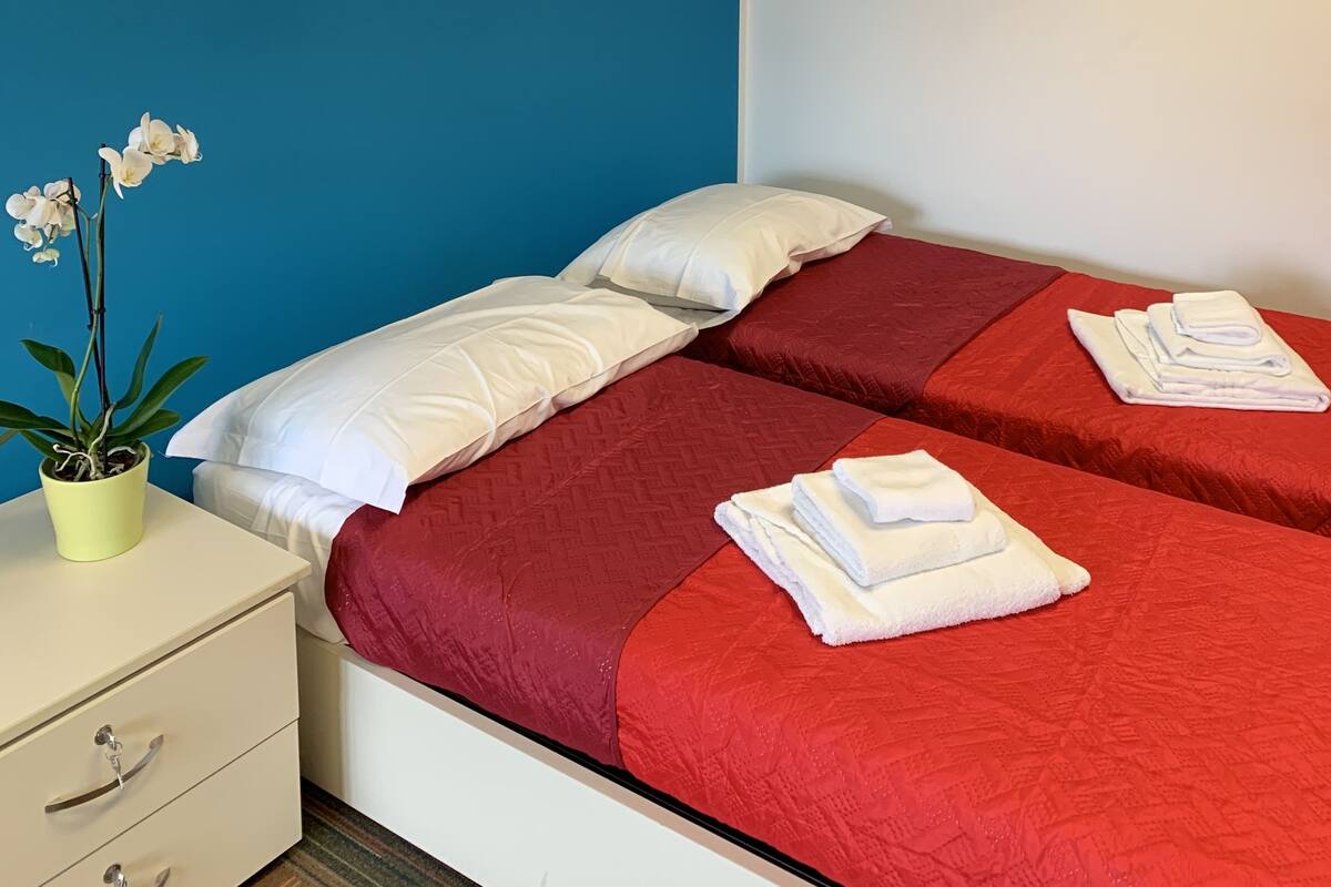 Habitación con 1 cama doble o 2 individuales | Ropa de cama hipoalergénica y wifi gratis