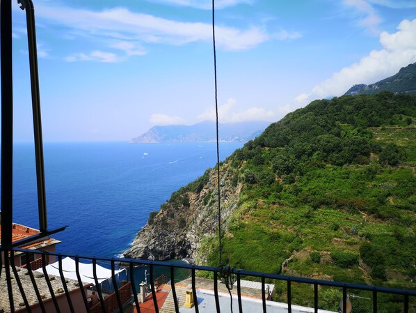 Appartement Lune de Miel, coin cuisine, vue mer | Vue depuis le balcon