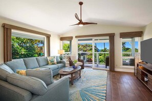 TV, DVD player, stereo