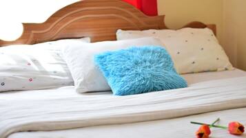 Double Room | Premium bedding, memory-foam beds, desk, blackout curtains