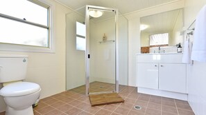 Shower, eco-friendly toiletries, hair dryer, soap - Noble Willow Studio Lovedale. A Cosy Unique Wine Country Refuge (Lovedale)