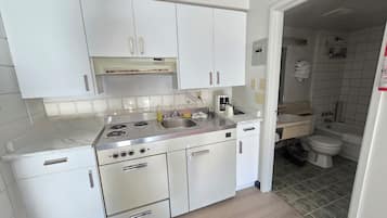 Room (Queen Room with Sofa Bed) | Private kitchen | Full-sized fridge, microwave, dishwasher, coffee/tea maker
