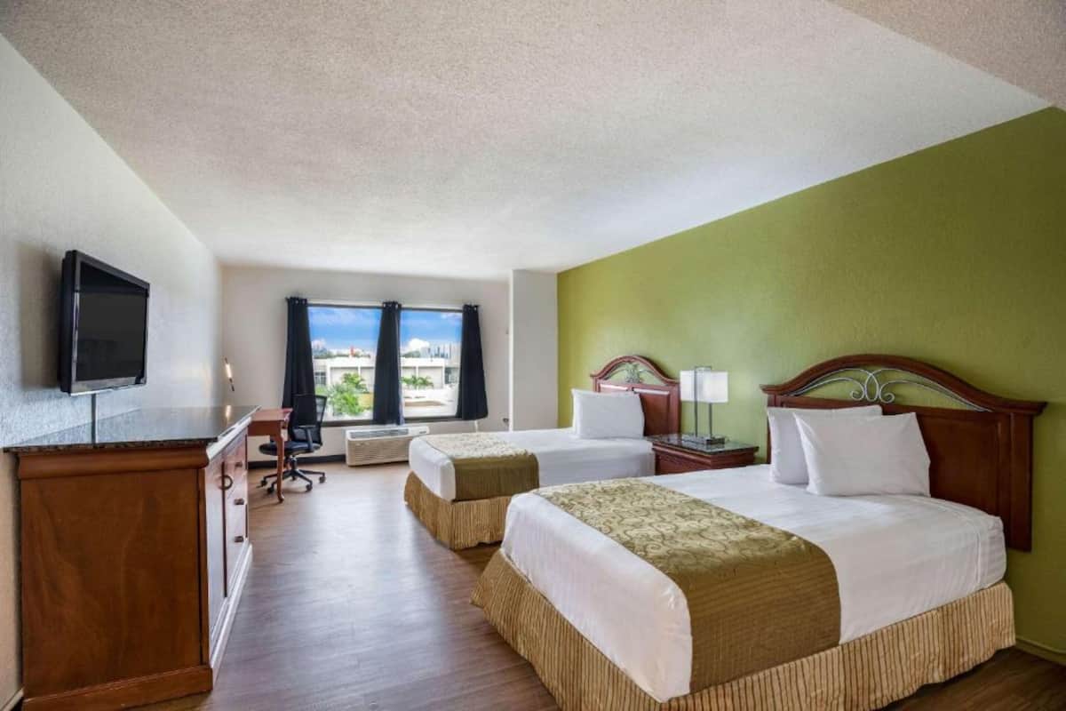 Desk, free WiFi, bed sheets