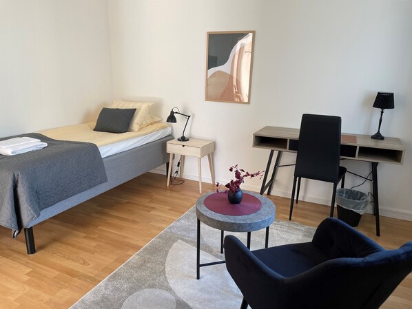 4 bedrooms, individually decorated, individually furnished, desk