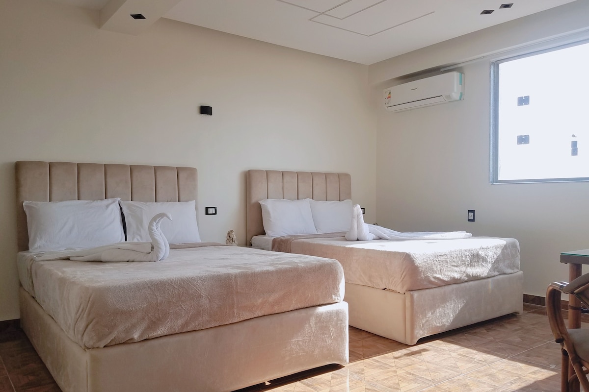 Twin Room, Pyramids View | Premium bedding, blackout drapes, iron/ironing board (on request)