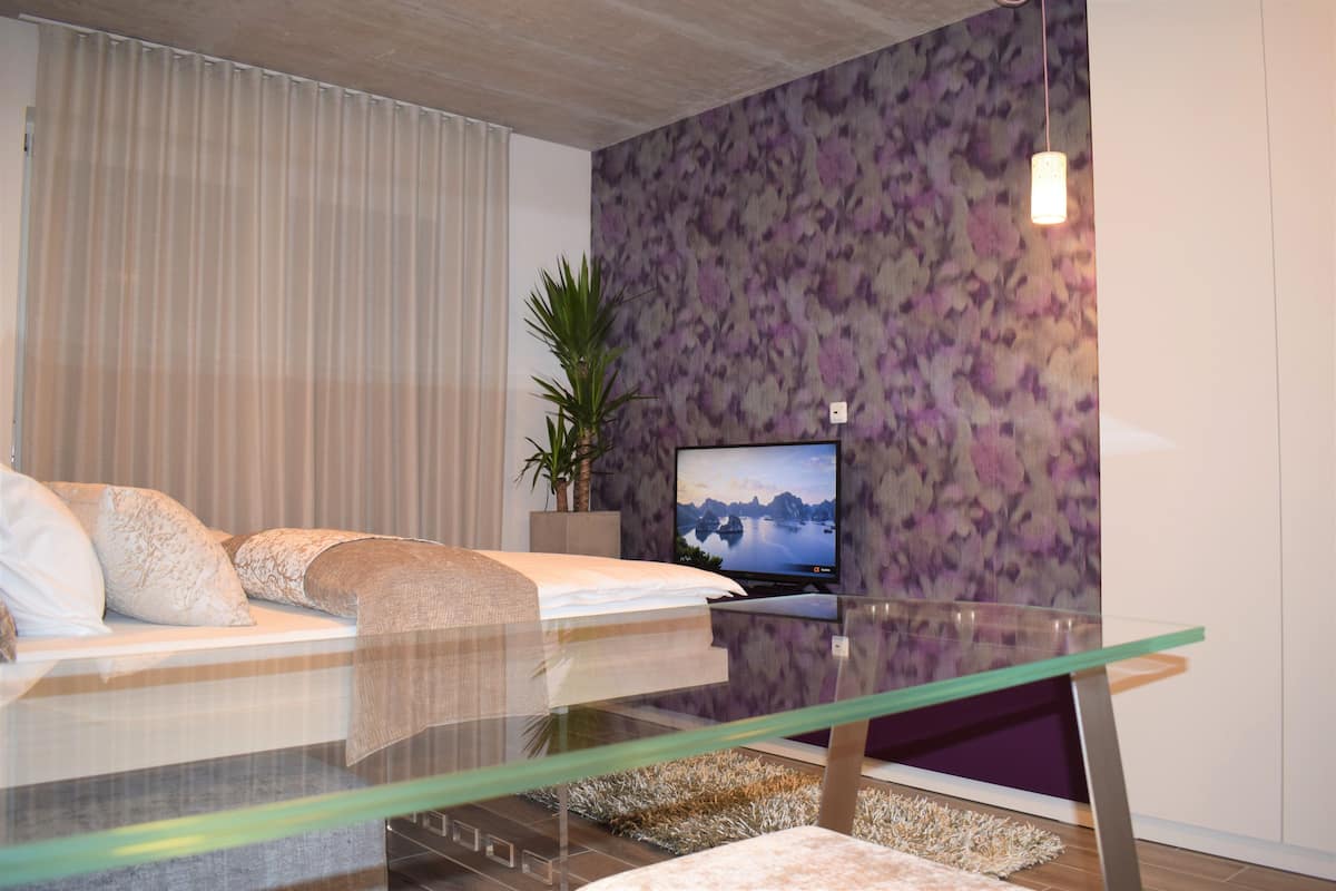 Appartement Design, 1 grand lit | Coin séjour