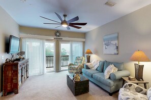 House, Multiple Beds (Three-Bedroom Apartment) | Living area - Three-bedroom Apartment (Dauphin Island)