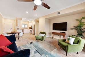 House, Multiple Beds (Two-Bedroom Apartment) | Living area