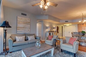 House, Multiple Beds (Two-Bedroom Apartment) | Living area - Two-bedroom Apartment (Pensacola Beach)