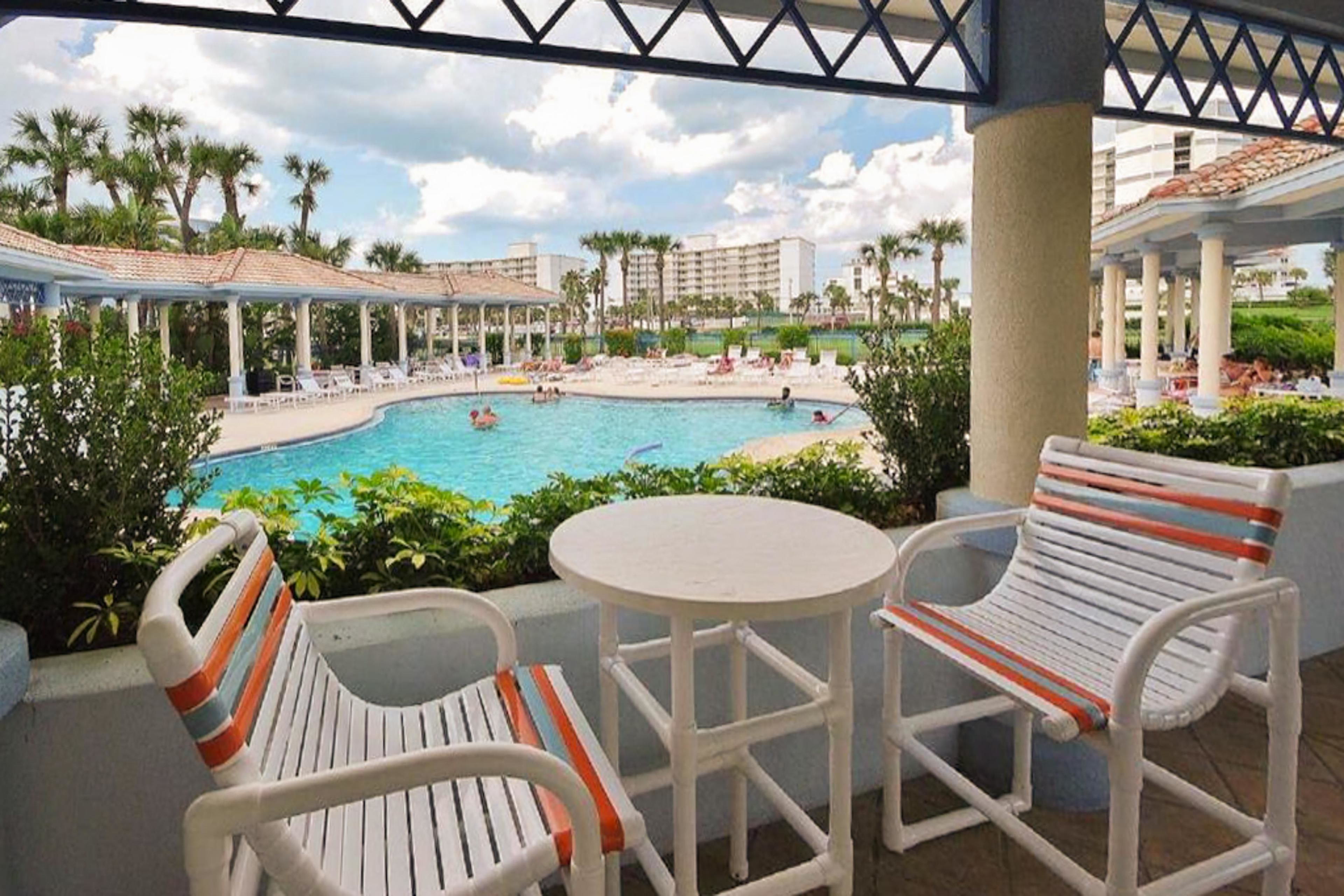 Uitzicht op het resort