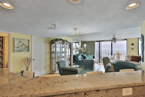 House, Multiple Beds (Three-Bedroom Apartment) | Living area - Three-bedroom Apartment (Daytona Beach Shores)