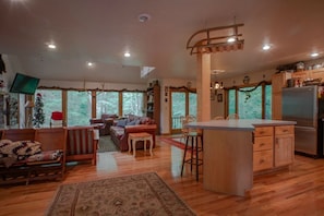 하우스 | 거실 | TV, 벽난로, DVD 플레이어