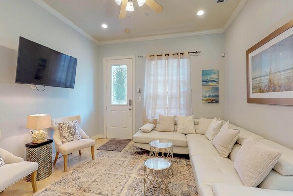 House, Multiple Beds (Two-Bedroom Apartment) | Living room