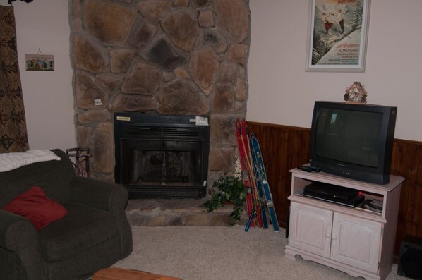 House | Living room | Flat-screen TV, fireplace, DVD player - Herzwoods D304 (Davis)