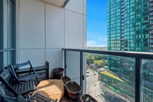 Appartement Élite, 2 chambres, foyer, vue sur la ville | Balcon