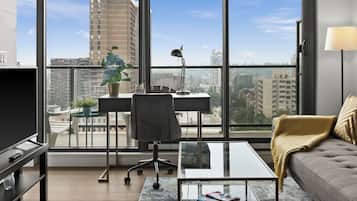 Departamento romántico, varias camas, cocina, vista a la ciudad | Vista a la ciudad