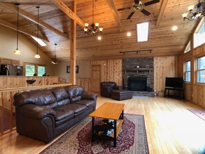 Televisión de pantalla plana, chimenea