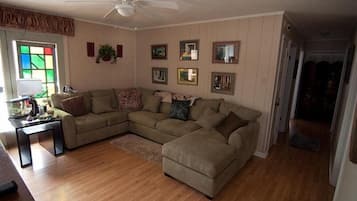 Nhà | Phòng khách | TV màn hình phẳng, lò sưởi, đầu đĩa DVD