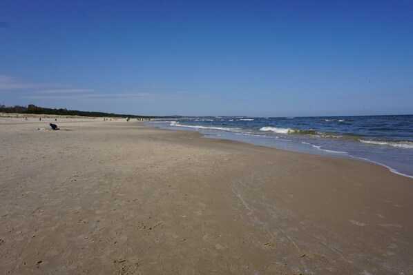 Beach nearby, sun-loungers