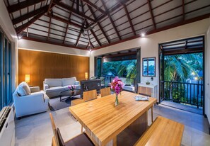 4-Bedroom Villa with Private Pool | In-room safe, desk, laptop workspace, blackout drapes