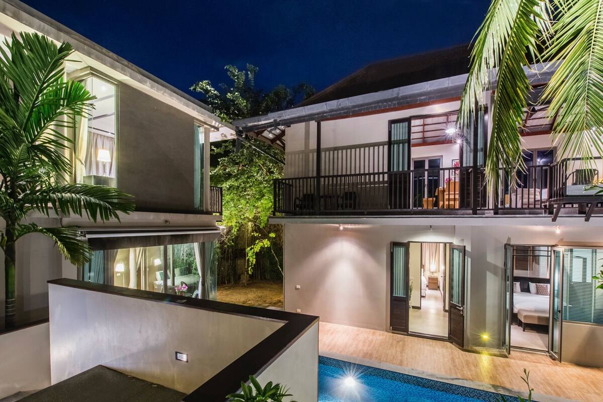 4-Bedroom Villa with Private Pool | In-room safe, desk, laptop workspace, blackout drapes