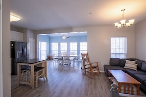 Smart TV, DVD player, books, video library